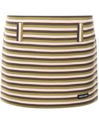 Miu Miu - Gestreepte Mini-Rok - Lyst