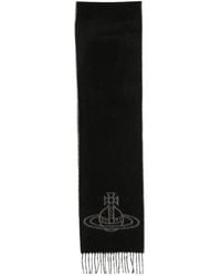 Vivienne Westwood - Orb-Embroidered Fringed Scarf - Lyst