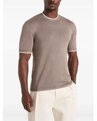 Manière De Voir - Contrast Knit T-Shirt - Lyst