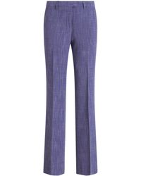 Etro - Slub-texture Tailored Trousers - Lyst