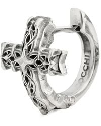Emanuele Bicocchi - Notre-Dame Cross Hoop Earrings - Lyst