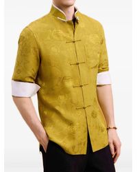 Shanghai Tang - Chemise En Jacquard À Col Mao - Lyst