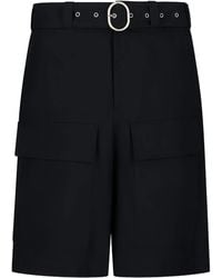 Jil Sander - Pantalones cortos con cinturón - Lyst