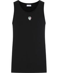 Dolce & Gabbana - Stretch Cotton Tank Top - Lyst