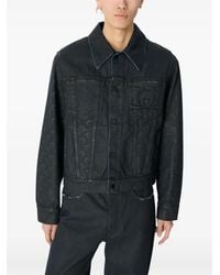 Marine Serre - Veste En Jean Moon À Effet Ciré - Lyst