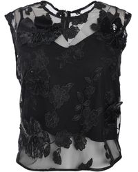 ROTATE BIRGER CHRISTENSEN - Top Met Mesh Bloem - Lyst