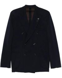 Lardini - Double-Breasted Peak-Lapel Jacket - Lyst