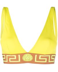 Versace - Greca-motif Bikini Top - Lyst
