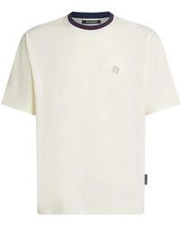 KARL LAGERFELD - Striped Neck Ikon Relaxed T-Shirt - Lyst