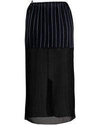 Gauchère - Striped Sheer Midi Skirt - Lyst