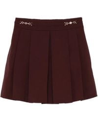 Maje - Falten-Minirock Mit Metalldetail - Lyst