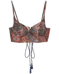 Etro - Paisley-Print Cropped Top - Lyst