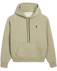 Ami Paris - Ami De Coeur-Embroidered Zip-Up Hoodie - Lyst