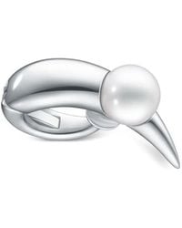 Tasaki - Bijou D'Oreille Collection Line Danger Horn Plus En Or Blanc 18Ct - Lyst