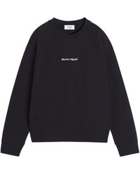 Maison Kitsuné - Felpa Con Logo Ricamato E Maniche Raglan - Lyst
