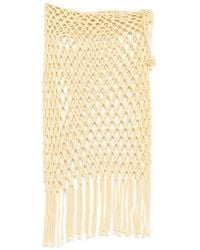 Frankie Shop - Tropea Macramé-Knit Fringed Midi Skirt - Lyst