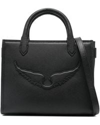 Zadig & Voltaire - Angel Tote Xs Grained Leather - Lyst