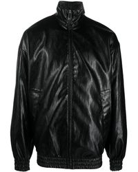 Gcds - High-shine Faux-leather Jacket - Lyst