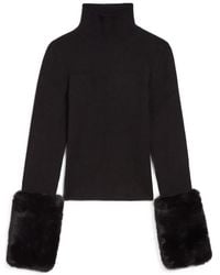 Apparis - Aspen Faux-Fur Trim Sweater - Lyst