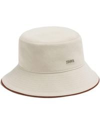 Zegna - Logo-plaque Cotton-blend Bucket Hat - Lyst