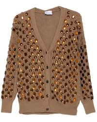 GIUSEPPE DI MORABITO - Embellished Cable-Knit Cardigan - Lyst