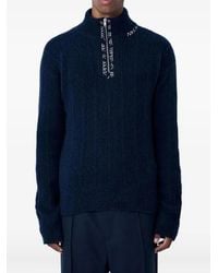Marni - Pull En Maille Nervurée À Logo Brodé - Lyst