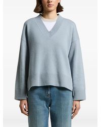 Peserico - V-Neck Ribbed-Trim Sweater - Lyst