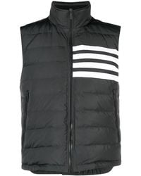 Thom Browne - Chaleco Acolchado Con Detalle De Rayas - Lyst