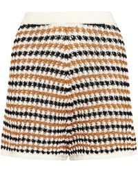 Eres - Disco Gestreepte Gehaakte Shorts - Lyst