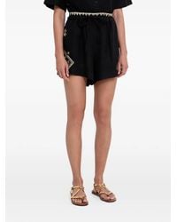 Greek Archaic Kori - Embroidered-Detail Shorts - Lyst