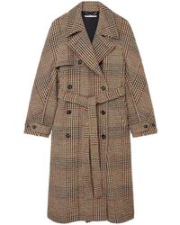 Stella McCartney - Tweed Belted Double-breasted Coat - Lyst