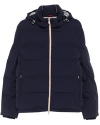 Brunello Cucinelli - Hooded Puffer Jacket - Lyst
