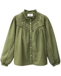 Ba&sh - Blusa Gilda Con Volantes Y Bordado Inglés - Lyst
