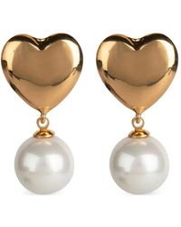 Bounkit - Boucles D'Oreille Pendante À Design Cœur - Lyst