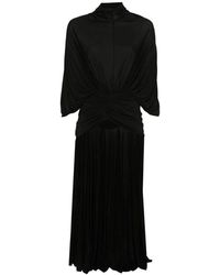Jean Paul Gaultier - Draped Logo-Patch Maxi Dress - Lyst