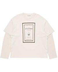 Acne Studios - T-Shirt Con Stampa Grafica - Lyst
