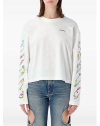 Off-White c/o Virgil Abloh - T-Shirt Diagonal Glowing Flower - Lyst