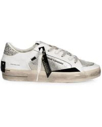 Crime London - Sk8 Deluxe Glitter-Detail Sneakers - Lyst