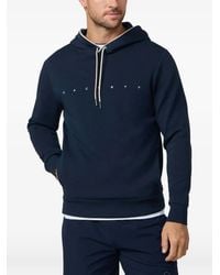 Hackett - Logo-Print Interlock Hoodie - Lyst