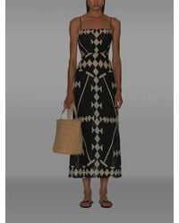 Johanna Ortiz - Midi-Jurk Met Geometrische Print - Lyst