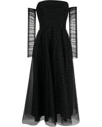 Nissa - Crystal-Embellished Off-Shoulder Dress - Lyst