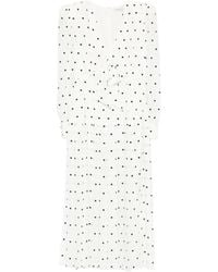 Alessandra Rich - Vestido midi con motivo de lunares - Lyst