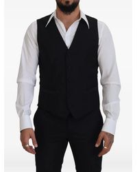Dolce & Gabbana - V-Neck Button-Up Waistcoat - Lyst