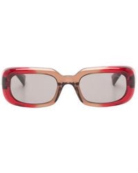 Miu Miu - Logo-Plaque Rectangle-Frame Sunglasses - Lyst