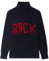 Zadig & Voltaire - Roll-Neck Frayed-Detail Sweater - Lyst
