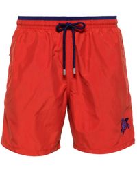 Vilebrequin - Moka Turtle-Embroidered Swim Shorts - Lyst