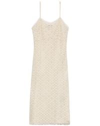 Prada - Jurk Van Geborduurd Kant - Lyst