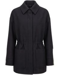 Patrizia Pepe - Drawstring Long-Sleeve Coat - Lyst