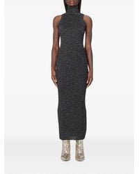 Moschino - Ribbed-Knit Maxi Dress - Lyst