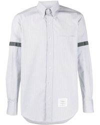 Thom Browne - Grosgrain-Armband Cotton Shirt - Lyst